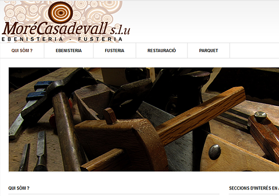 <b>http://www.morecasadevall.com</b><br>Webdesign, hosting, registre del domini, correu electrónic, posicionament natural en els cercadors d'Internet, manteniment web  i assessorament tècnic.