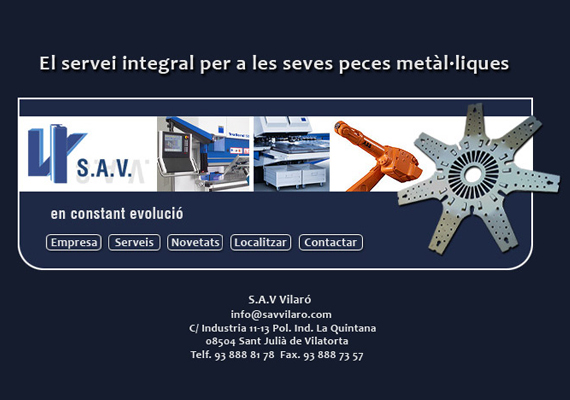 <b>http://www.savvilaro.com</b><br><b>http://www.savvilaro.cat</b><br><b>http://www.savvilaro.es</b><br>Webdesign, hosting, registre dels dominis, correu electrónic, posicionament natural en els cercadors d'Internet, manteniment web, assessorament tècnic, seguiment i control de la llei de protecció de dades.